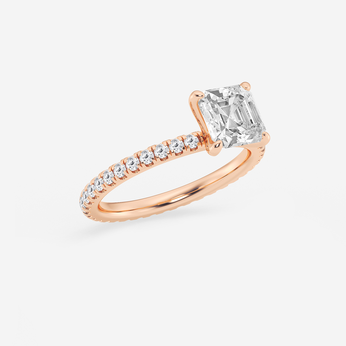 Additional Image 1 for  2 ctw Asscher Lab Grown Diamond Eternity Engagement Ring